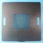 Preview: Quadratische Feuerplatte 550 x 550 x 4 mm S235 mit integriertem Grillrost