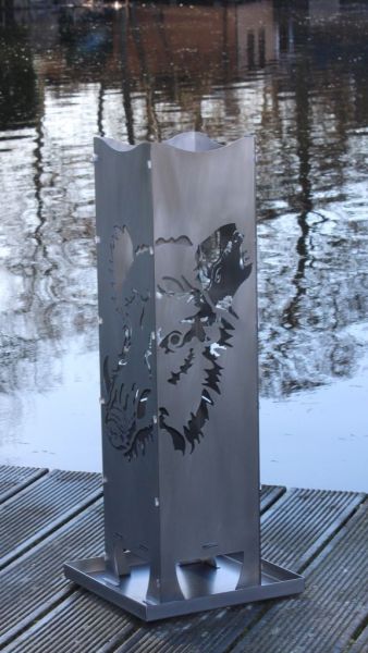 Feuersäule Jagd mit Motiv Wildschweinkopf und Aschekasten