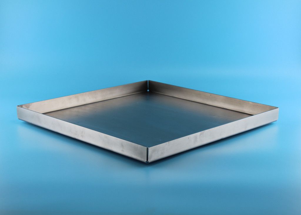 Aschekasten für Feuersäulen - 350 x 350 x 30 mm aus 2 mm Stahlblech