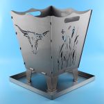 Feuerkorb Texas Longhorn – aus Stahl, Made in Germany